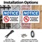 Signmission No Bicycles Allowed In Building, 14 in W x Rectangle, Plastic OS-2PACK-NS-P-1014-L-16021 - alternate 7